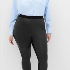 Women's Black Faux Leather Pants City Chic - size 18